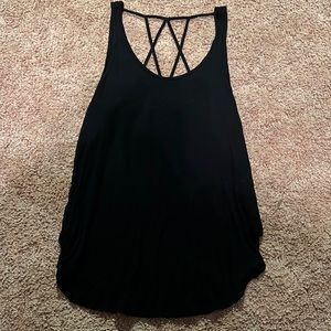 Flowy tank top with strappy upper back